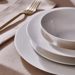 Karaca New Dome Tafelservice für 6 Personen, 24-teilig, Weiß