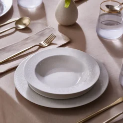 Karaca New Dome Tafelservice für 6 Personen, 24-teilig, Weiß