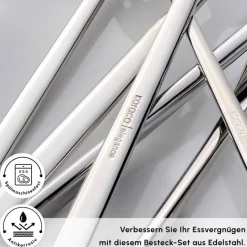 Karaca New Everest Elegance Besteckset für 12 Personen, 84-teiliges
