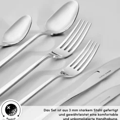 Karaca New Everest Elegance Besteckset für 12 Personen, 84-teiliges