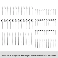 Karaca New Porto 12-Personen 84-Teiliges Besteckset