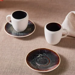 Karaca New White Galactic 100 ml Kaffeetassen-Set für 1 Personen