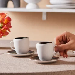 Karaca New White Galactic 100 ml Kaffeetassen-Set für 1 Personen