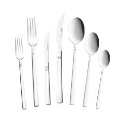 Karaca Nil Elegance Besteckset für 12 Personen, 91 Teilig , Silber