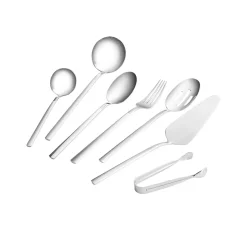 Karaca Nil Elegance Besteckset für 12 Personen, 91 Teilig , Silber