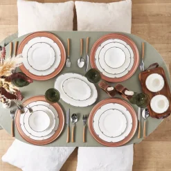 Karaca Nora 12 Personen Geschirrset, 74 Teilig, New Generation Bone