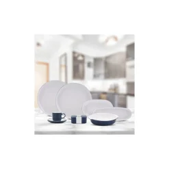 Karaca Nordic für 6 Personen Frühstücksset und Servierschalen, 27 Teilig, Porzellan