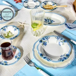 Karaca Nostalgia für 6 Personen Frühstücksset und Servierschalen, 26 Teilig