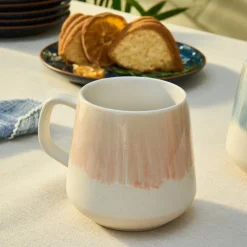 Karaca Okeanos 2-teiliges Steinzeug-Becher-Set, 400ml, Mehrfarbig