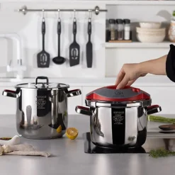 Karaca Orbit Schnellkochtopf-Set 6+8 L Rot