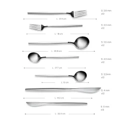 Karaca Orion Platin 12-Personen 84-Teiliges Besteckset