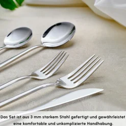 Karaca Orion Platin 12-Personen 84-Teiliges Besteckset