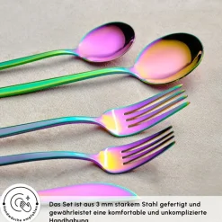 Karaca Orion Rainbow 12-Personen 60-Teiliges Besteckset
