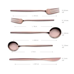 Karaca Orion Rosegold 60-teiliges Besteckset für 12 Personen