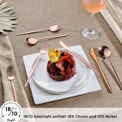 Karaca Orion Rosegold 60-teiliges Besteckset für 12 Personen