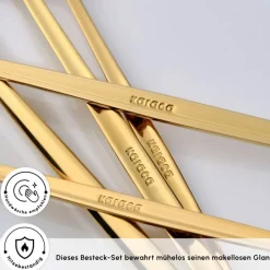 Karaca Orion Shiny Gold 12-Personen 60-Teiliges Besteckset