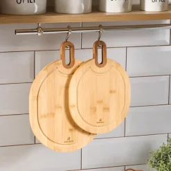 Karaca Ovelcut 2-teiliges Bambus-Schneidebrett-Set, Holz