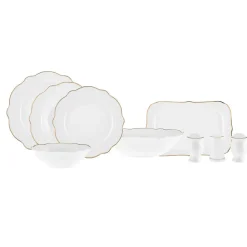 Karaca Pablo New Generation Bone Dinner Set für 12 Personen Gold 59 Teiliges