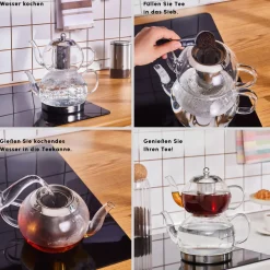 Karaca Pandora Glas Teekanne