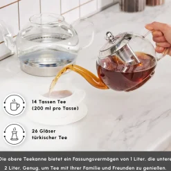 Karaca Pandora Glas Teekanne