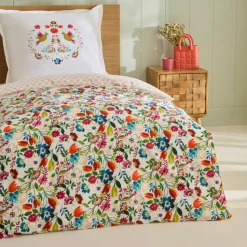 Karaca Parlin Renforcé Bettwäsche-Set, Einzelbett, Fuchsia