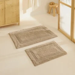 Karaca Pauline Badvorleger-Set, 60 × 90 cm + 40 × 60 cm, Beige