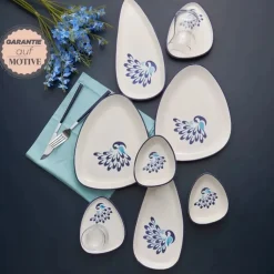 Karaca Peacock 24-teiliges Frühstücksset und Servierschalen für 6 Personen
