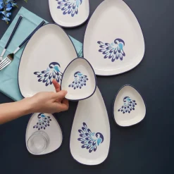 Karaca Peacock 24-teiliges Frühstücksset und Servierschalen für 6 Personen