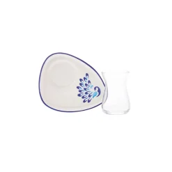 Karaca Peacock 24-teiliges Frühstücksset und Servierschalen für 6 Personen