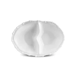 Karaca Perla Melamin Snackschale mit Fächern Oval 33 cm Weiß