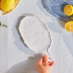 Karaca Perla Melamin-Servierplatte, 28 cm, Weiß