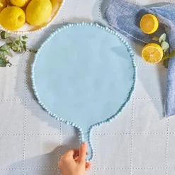 Karaca Perla Runde Käseplatte aus Melamin, 42 cm, Blau