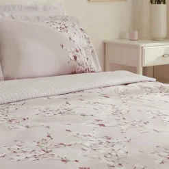 Karaca Pesla Bettwäsche-Set aus 100 % Baumwoll-Satin, Einzelbett, Rosa