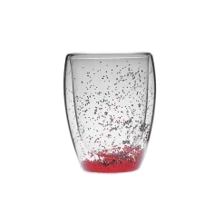 Karaca Pia Rot Glitter Wasserglas 350 ml