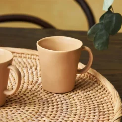 Karaca Pisa Stoneware Espresso Türkische Kaffeetasse Set für 4 Personen, 4 Teilig, Braun