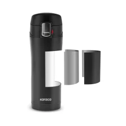 Karaca Pluton, Thermosflasche, 350ML, Schwarz