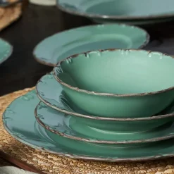 Karaca Poenza Geschirrset, 39-teilig, 8 Personen, Porzellan