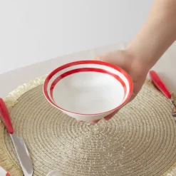 Karaca Polka Dot Porzellan Schale gestreift 14 cm