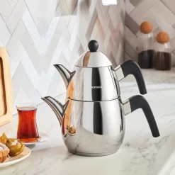 Karaca PowerSteel Pro 316+ Tokyo Teekannen-Set Mittelgroß