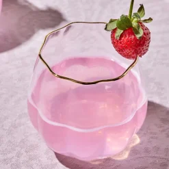 Karaca Priscilla Glas Set für 6 Personen, Gold, 380 ml