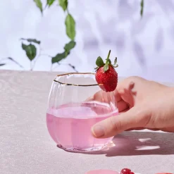 Karaca Priscilla Glas Set für 6 Personen, Gold, 380 ml