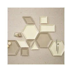 Karaca Puzzle Quadratisch für 6 Personen Frühstücksset und Servierschalen, 28 Teilig