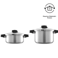 Karaca Quick and Safe Induktions Schnellkochtopf Set 4+6 Lt