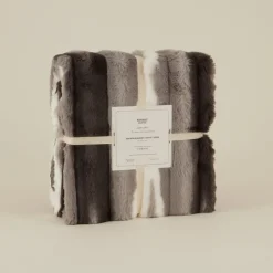 Karaca Rabbit Graue Sherpa Decke 150x200