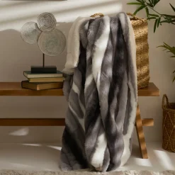 Karaca Rabbit Graue Sherpa Decke 130x150