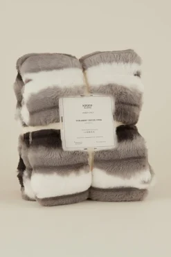 Karaca Rabbit Graue Sherpa Decke 130x150