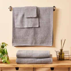 Karaca Rachel Supreme Duschtuch, Hellgrau, 70x140 cm