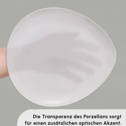 Karaca Red Carpet Collection Streamline Saki Platin 59-teiliges Geschirrset für 12 Personen