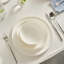 Karaca Red Carpet Collection Stream Bone Merope 53-teiliges 12-Personen Geschirrset Platin