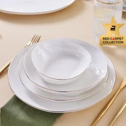 Karaca Red Carpet Collection Stream Bone Yakamoz 59-teiliges 12-Personen-Geschirrset Gold